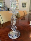 Pristine Waterford Seahorse Candle Holder 12" New Sticker — photo 1
