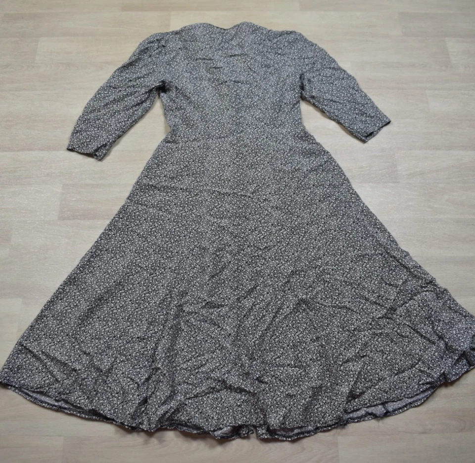 90s Jonathan Martin Midi Dress Floral Cottagecore Prairie Grunge Pearl VTG - Image 3 of 4