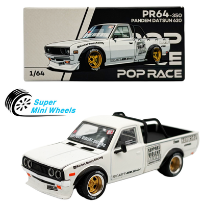 Pop Race 1:64 Pandem Datsun 620 White #350 | eBay