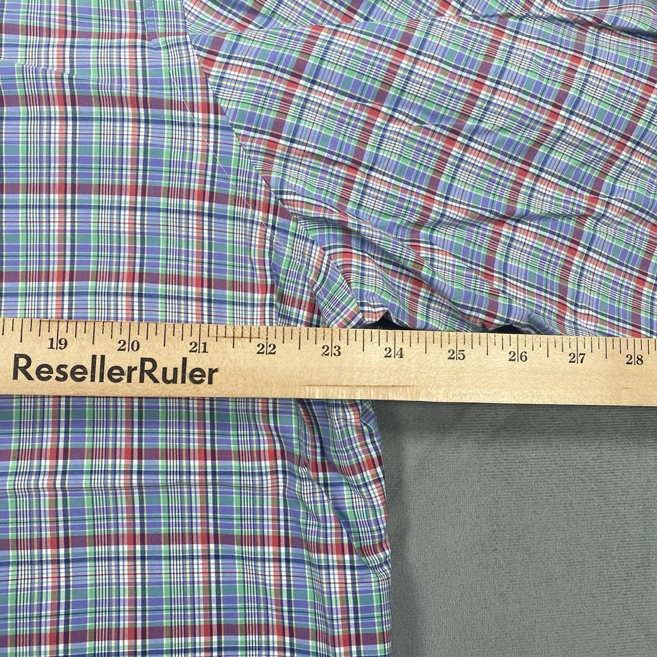 Polo Ralph Lauren Shirt Men's XL Long Sleeve Button Down Colorful Blue Plaid - Image 4 of 4