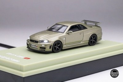 DiecastTalk Exclusive Kyosho 1/64 Nissan Skyline R34 GT-R Millennium Jade MOTN