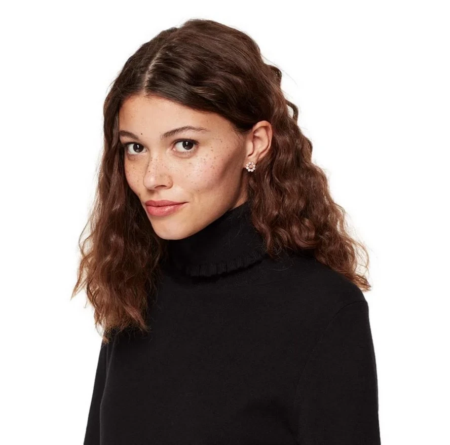 Aretes Kate Spade círculo completo enchapados en oro rosa transparente O0RU2366 tachuelas regalo Foto 2 de 4