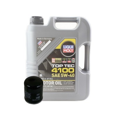 5L Liqui Moly Top Tec 4100 5W-40 Mann Oil Change Kit for Saab 9000 B234 2.3L