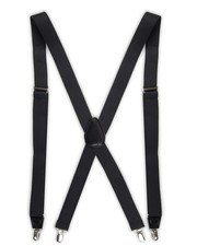 Dockers Men's Solid Suspender ,Black, One Size, Black