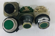 Allen-Bradley Pushbutton Switch 1 Black 3 Green - Lot of 4