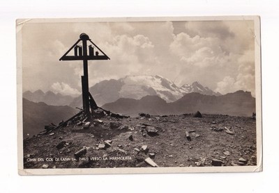 Post Card RPPC Col di Lana Dolomites Italy