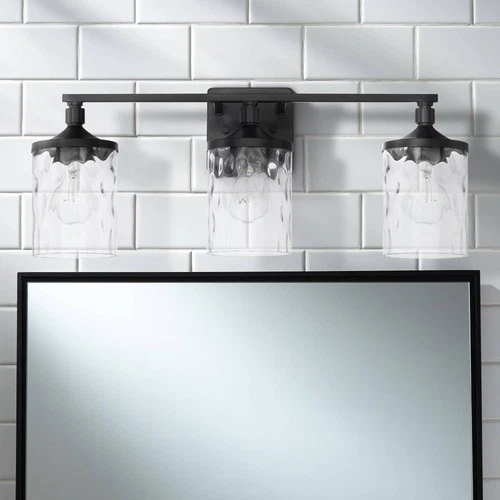 Capital Colton 24" Wide Matte Black 3-Light Vanity Bath Light - Picture 1 of 4