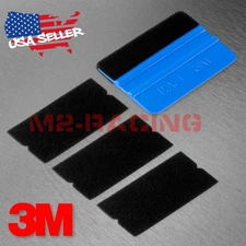 3M Blue Squeegee Rubber Applicator Tools with 3pcs Felt Edge Vinyl Wrap Kit