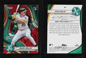 2024 Bowman's Best Red Refractor /5 Zack Gelof #46 Rookie RC