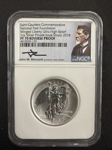 2018 Saint Gaudens Winged Liberty Reverse Proof 1 oz Silver NGC PF70