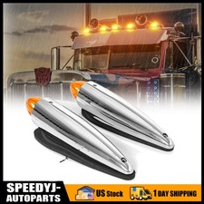 19 Led 12v Amber Torpedo Cab Marker Roof Running Top Light For Freightliner Mack