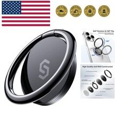 Cell Phone Ring Holder Stand, 360 Degree Rotation Finger Ring Kickstand Polis...