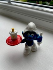 McDonald's 1996 Happy Meal Smurf Waiter .