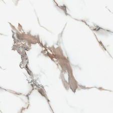 Starline White & Matt Bronze Carrara Marble Bathroom Wall Panel 2400 x 1000mm