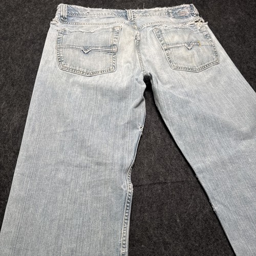 Diesel Jeans Men Sz 34x30 Relaxed Loose Fit Light Blue Y2K Vtg Rare Wash Italy - Picture 17 of 19