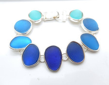 Bohemian Sea Glass Bracelet Beach Theme NEW Magnetic