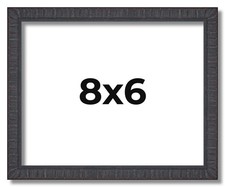 8x6 Rustic Brown Real Wood Picture Frame Width 0.75 inches  Interior Frame Dept