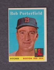 1958 Topps Baseball Card #344 Bob Porterfield Boston Red Sox VG O/C Vintage