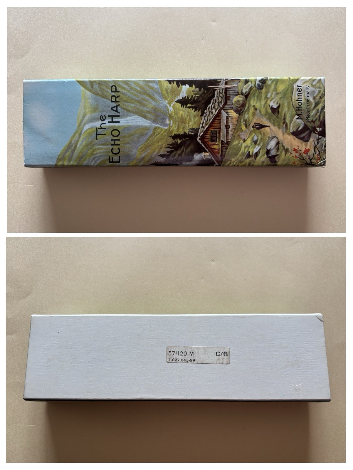 как выглядит M. Hohner Echo Harp Harmonica Made in Germany Bell Metal Reeds Registered фото