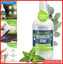 Foot and Shoe Deodorizer Spray 4 fl oz Peppermint Eucalyptus Natural Odor
