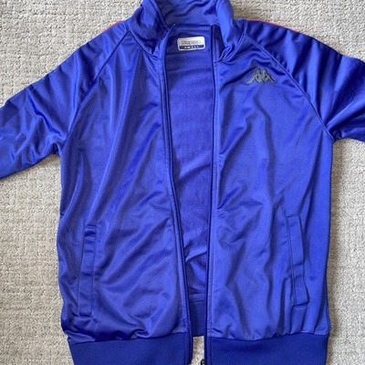 Kappa Logo Tape Artem Track Jacket Adult Small Navy Blue Full Zip Polyester