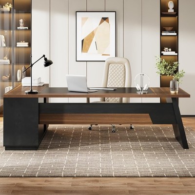 L-Shaped Executive Desk,78.7-Inch Large Modern Office Computer Desk with Drawers