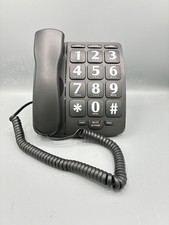 Large Big Keys Corded Telephone Color BLACK Safety Elderly New