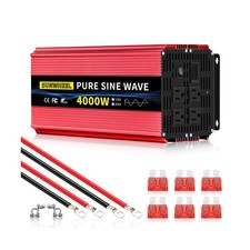 SUNWHEEL 4000W Pure Sine Wave Inverter, Solar Off-Grid Power Inverter, 12V DC...