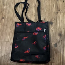 Red Hat Society Tote  Bag.  Zipper  closure  With Handle Straps.