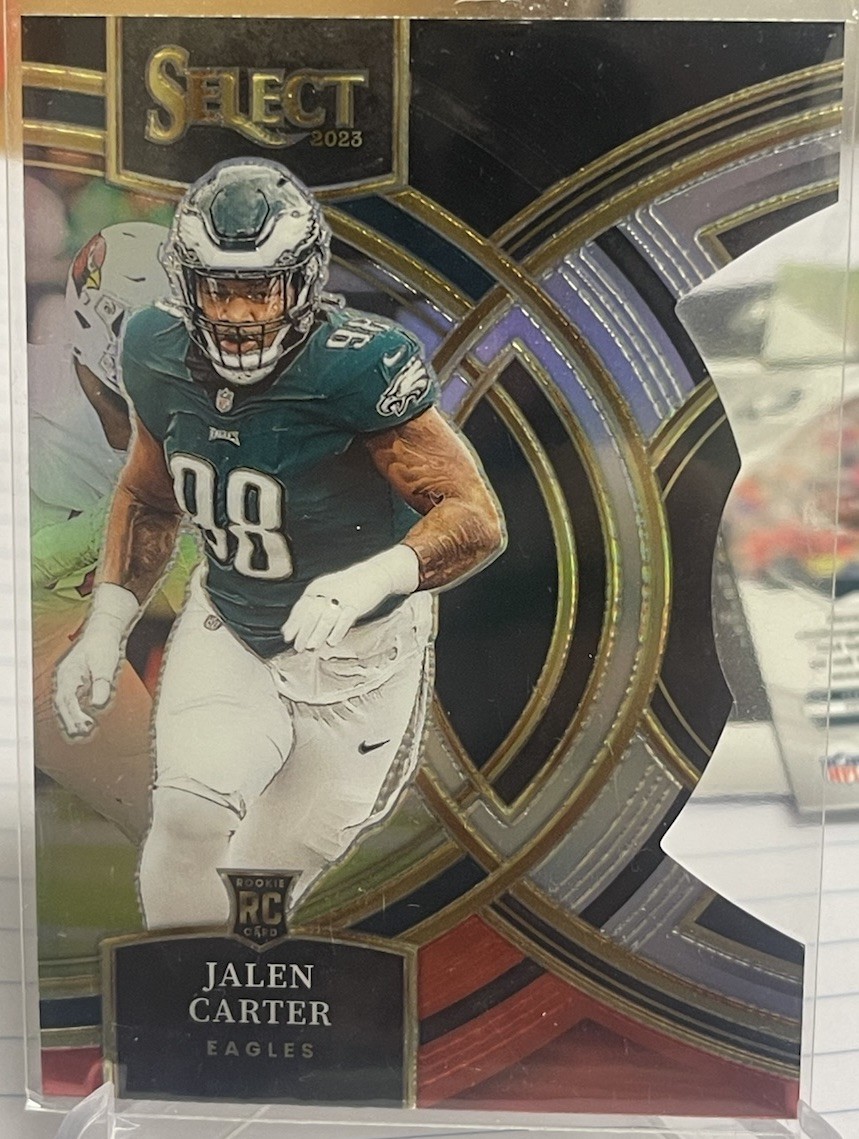 Jalen Carter RC Rookie 2023 Select Black Red Prizm Die Cuts #171 Eagles