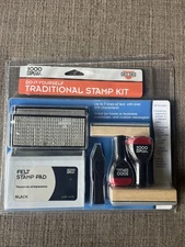 2000 Plus Stamp Set Custom Black Ink (030968) ~ Cosco ~ NEW OPEN BOX (READ)