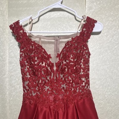 strapless open back dress COLLECTIF 1950s Inspired Red Swing Dress, UK 16 main image 0