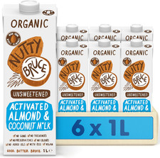 Nutty Bruce - Unsweetened Activated Almond & Coconut Milk - Certified Organic &