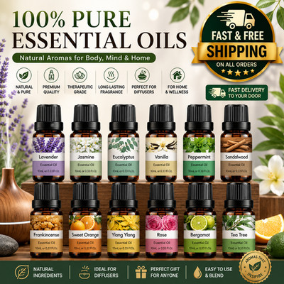10ml Aromatherapy Diffuser Oil Natural Pure Essential Oils Set Multiple Scents