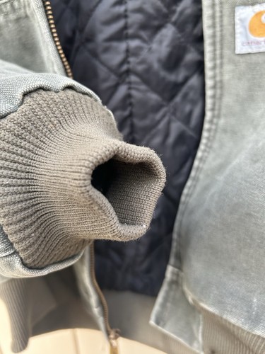 Carhartt Vintage Moss Green Mid Weight Canvas Hood Zip Jacket Boys XL YO6MOS - Picture 11 of 20