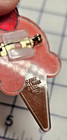 2 Vtg. Lapel pins ICE CREAM CONE HEART 1982 Hallmark and a metal cone — photo 3