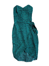Vintage 80s All That Jazz Strapless Dress Green Sweetheart Tulip Midi Mod Barbie