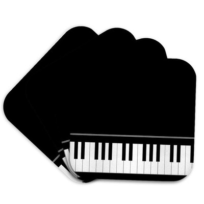 3dRose Baby Grand Piano Music Coasters Set of 4 Gifts for Pianist Musician