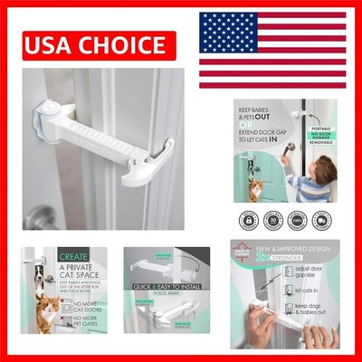 Adjustable Portable Door Lock for Pets & Childproofing - No Damage, Easy Install