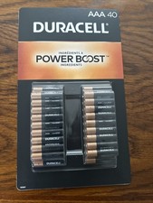 DURACELL 40 Pack AAA Alkaline Batteries, Power Boost Battery Exp 2037 0.77 per gallon