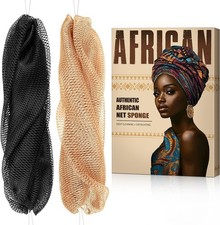 African Net Sponge Authentic - Back Scrub Exfoliating Net Sponge with Knots - 2