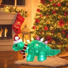Christmas Dinosaur Decorative Light,Back Colored LED Soft lint Stegosaurus wi...
