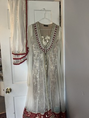 green emerald velvet dress Indian Chiffon Maxi main image 0