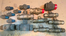 Lot Of 16 New Brass Manual Valves, Curb Stops, Corporations, Sizes 3/4"-2".