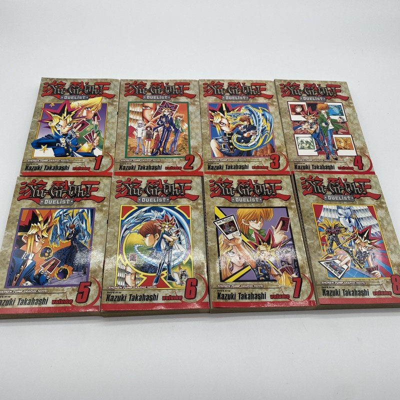 Yu-Gi-Oh! Manga Lot Yugioh Duelist Volume 1-8 1 2 3 4 5 6 7 8 All First Print