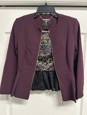 Ted baker Suria Peplum Zip Up Suit Jacket