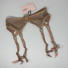 Agent Provocateur Phoebe Rose Gold Suspender AP4 Large NWT