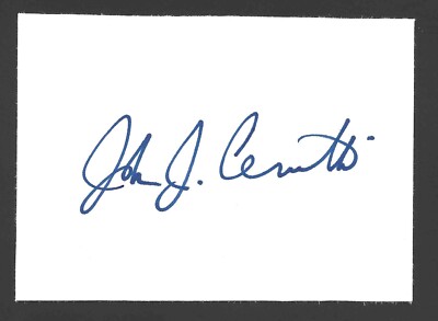 1985-91 JOHN CERUTTI Cut Auto - TORONTO BLUE JAYS - In Person Autograph