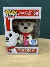 Funko Pop! Iconos publicitarios - Figura de vinilo de oso polar (flocado) de Coca-Cola