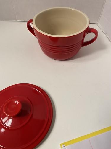 Well Equipped Kitchen Red Stoneware Pottery Condiment/serving Dish 5” By 7” - Picture 5 of 6